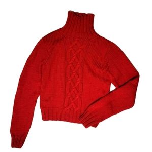 Banana Republic cropped sweater with cable stitching